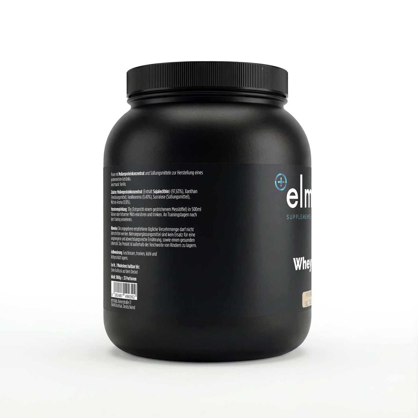 Premium Whey Protein Vanille 1kg Dose Molkenprotein