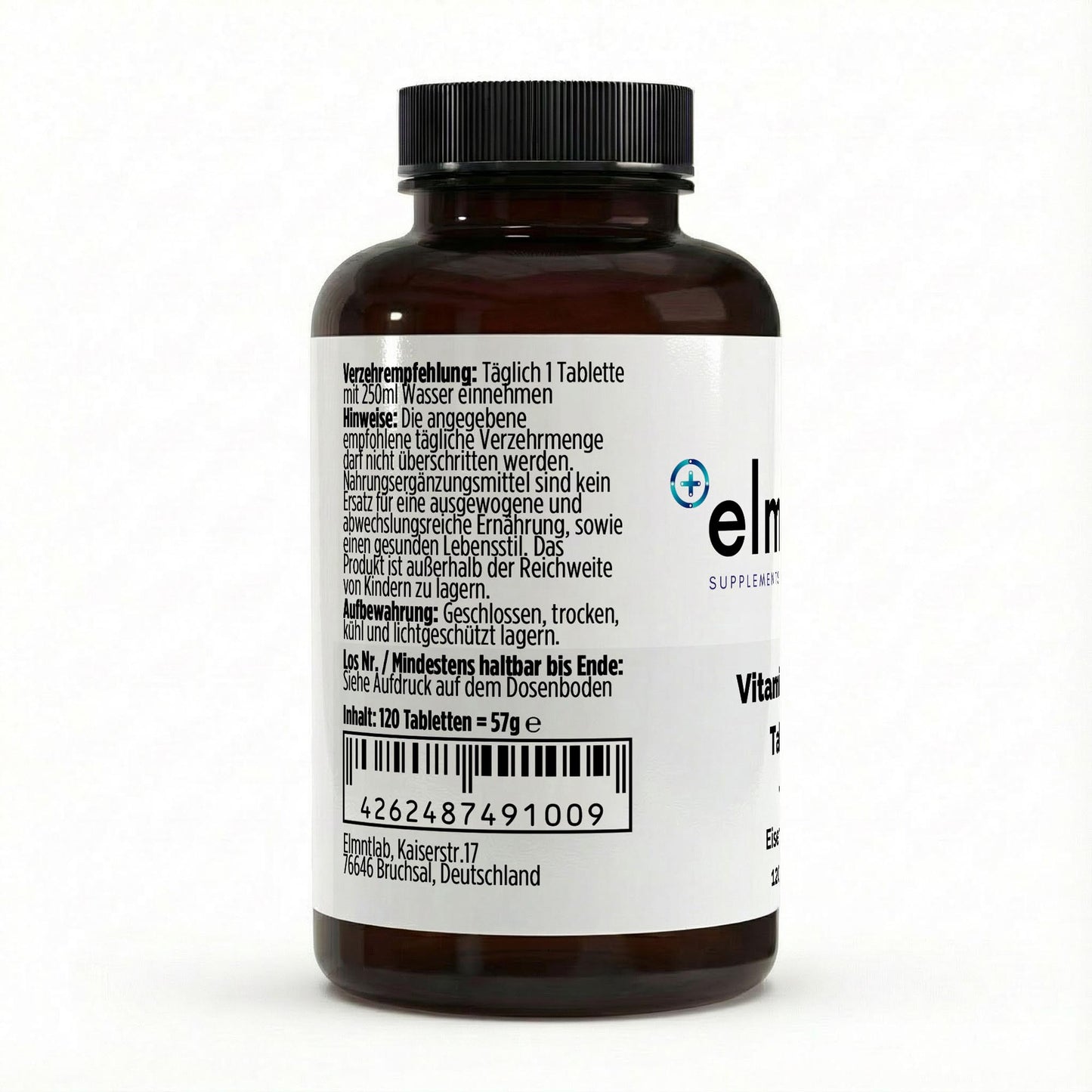 Eisen Vitamin C 120 vegane Tabletten Blutbildung Energie