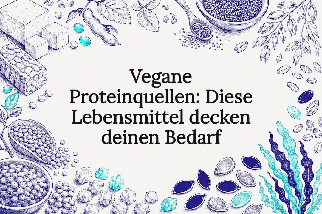 Ansprechende Titelkarte zu veganen Proteinquellen