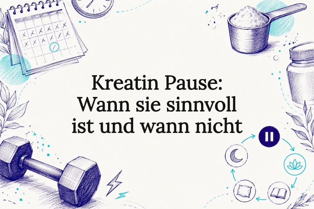 Entwurf einer Titelkarte zum Thema Kreatin-Pause