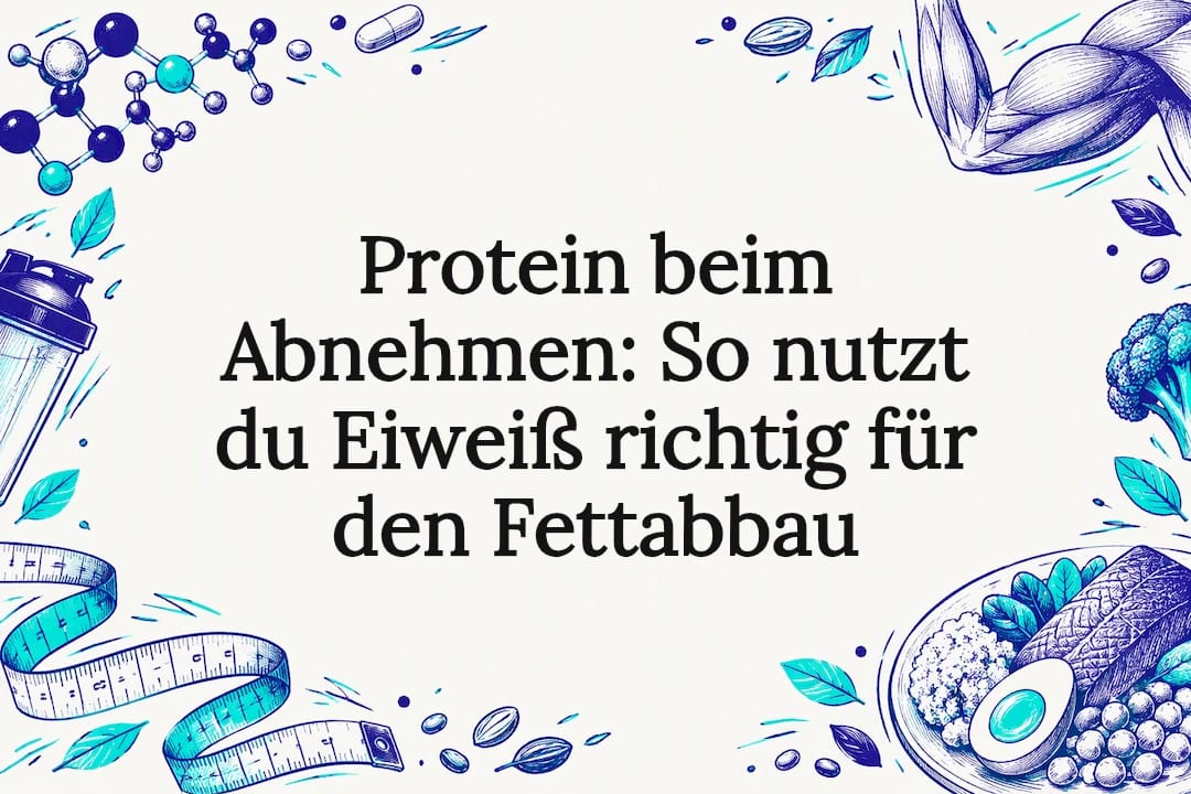 Attraktive Titelkarte rund um Protein und Fettabbau