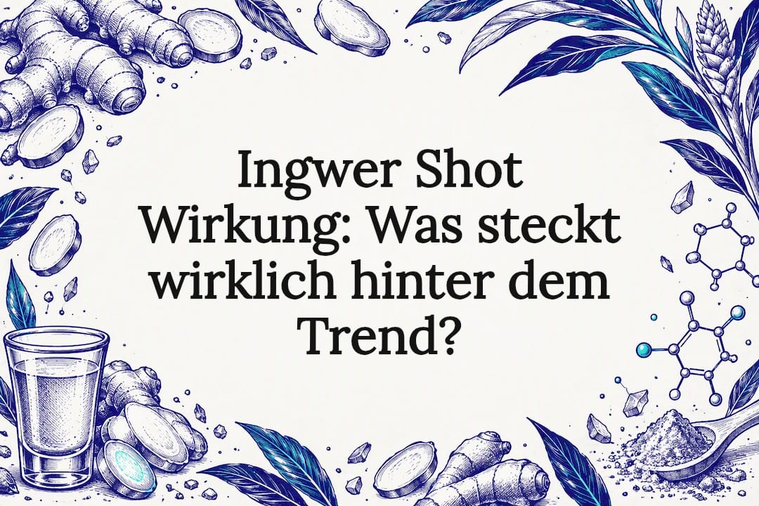 Dekorative Titelkarte für Ingwer-Shots