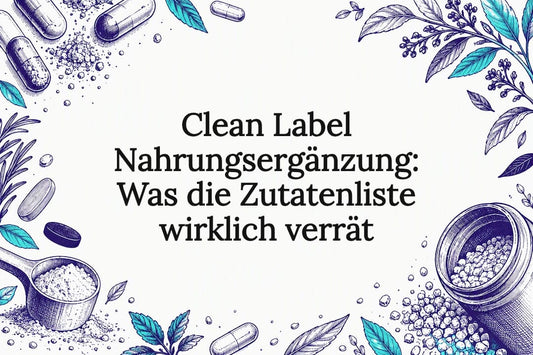 Skizzierte Zutaten und Kapseln auf der Titelseite