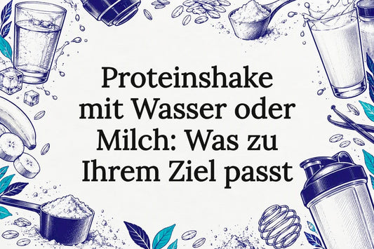 Startbild mit Wasser, Milch und Shaker