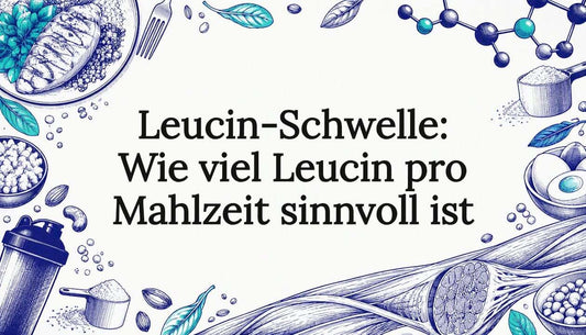 Handgezeichnete Titelkarte mit Leucin-Schwellen-Illustration