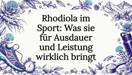 Titelbild mit Rhodiola und Laufschuh