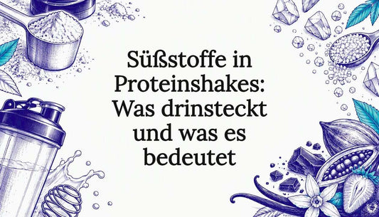 Dekorative Skizzen zu Proteinen und Süßstoffen