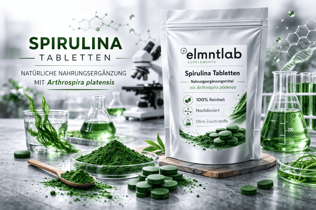 Spirulina Tabletten 1000 Stück - Natürliches Superfood reich an Proteinen, Vitaminen und Antioxidantien