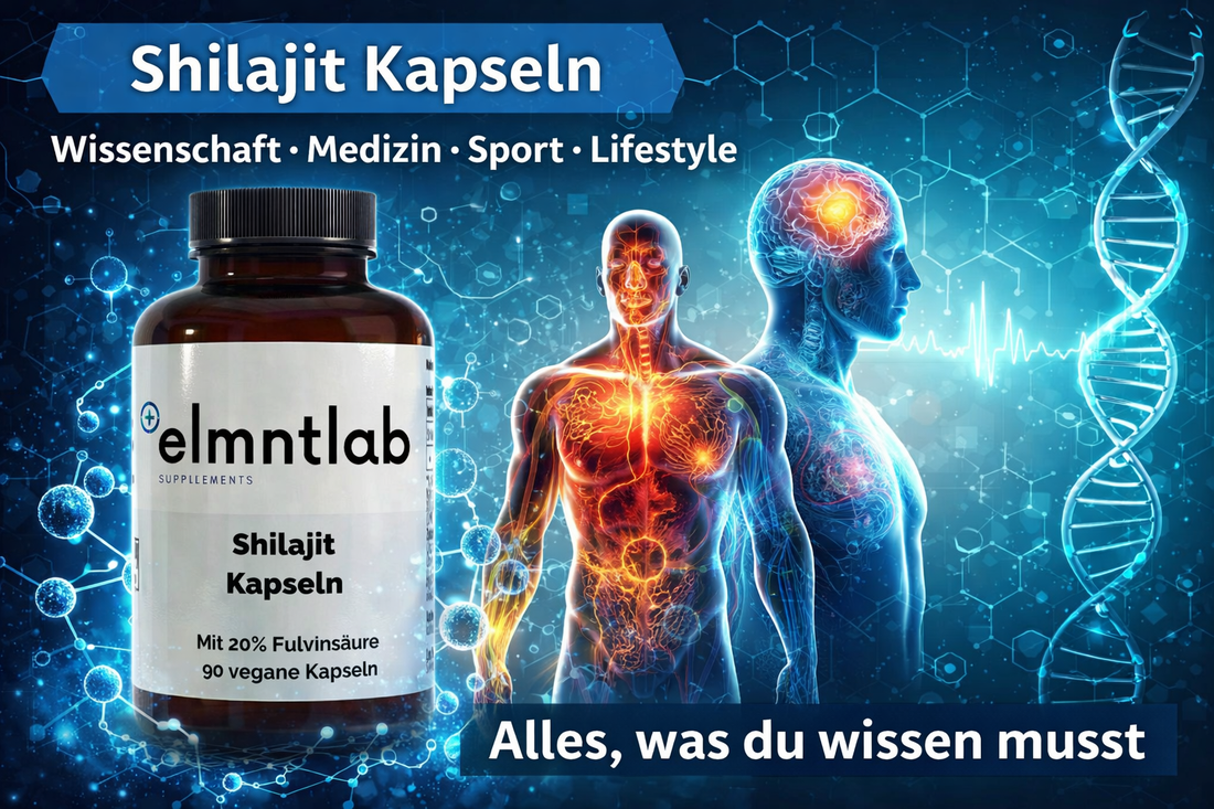 Shilajit Kapseln von elmntlab mit 20% Fulvinsäure – natürliches Adaptogen für Energie, Regeneration und sportliche Performance