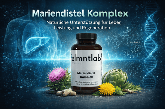 Mariendistel Komplex von elmntlab – Nahrungsergänzung mit Silymarin, Artischocke und Löwenzahn für Leber, Entgiftung und Regeneration
