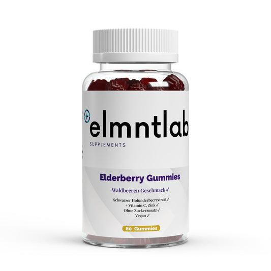 Elderberry Vitamin C Zink Gummies 60 Stück Immunsystem Holunderbeere
