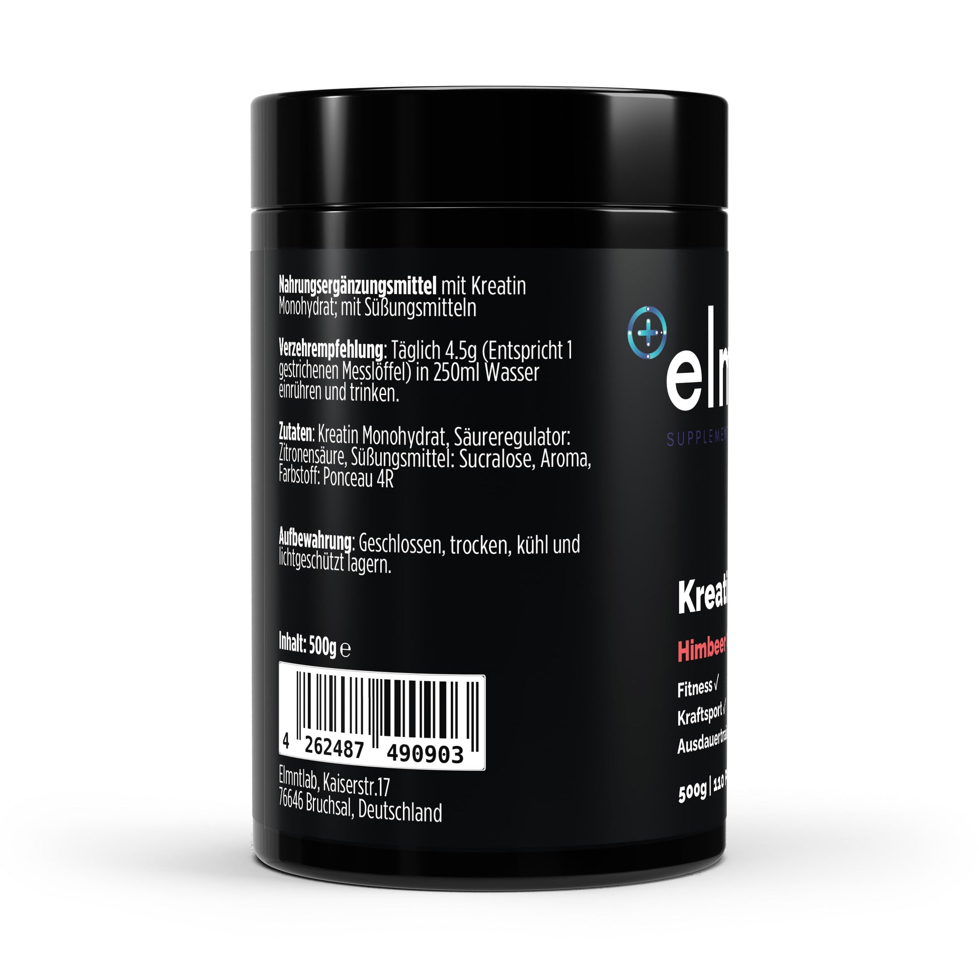 Kreatin Monohydrat Raspberry 500g Himbeer Geschmack