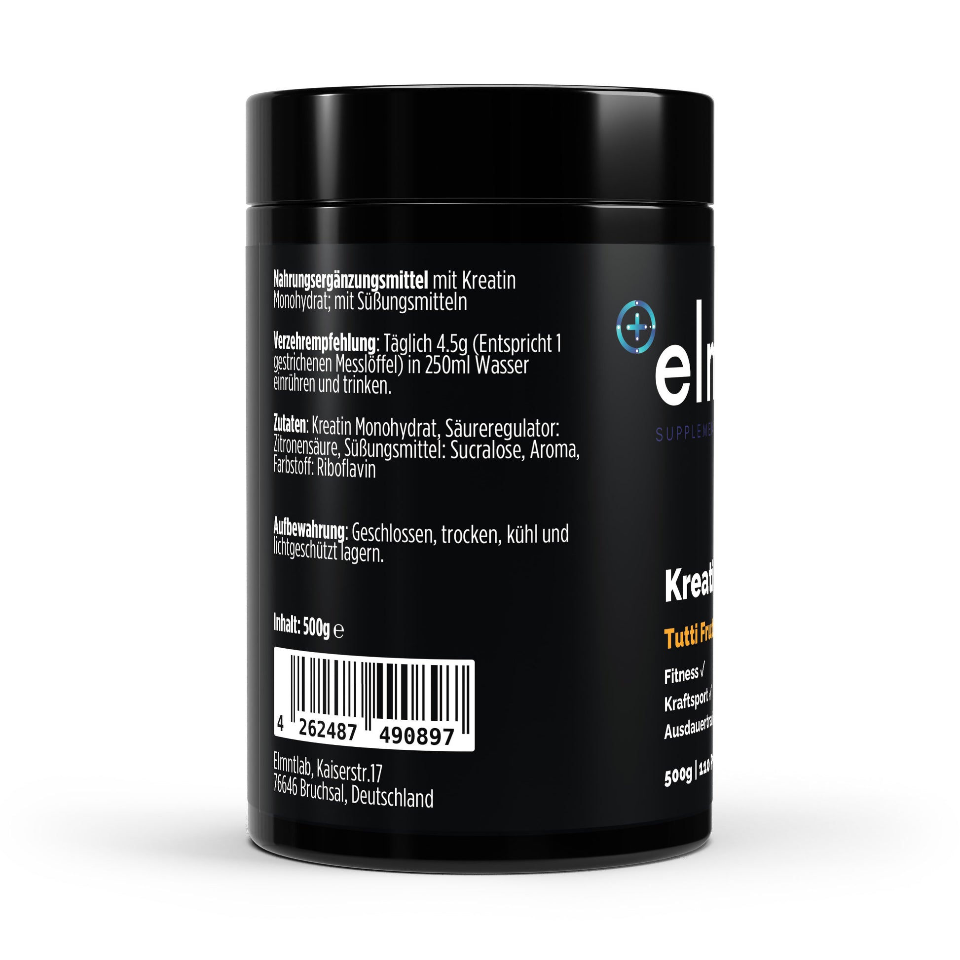 Kreatin Monohydrat Tutti Frutti 500g fruchtiger Geschmack