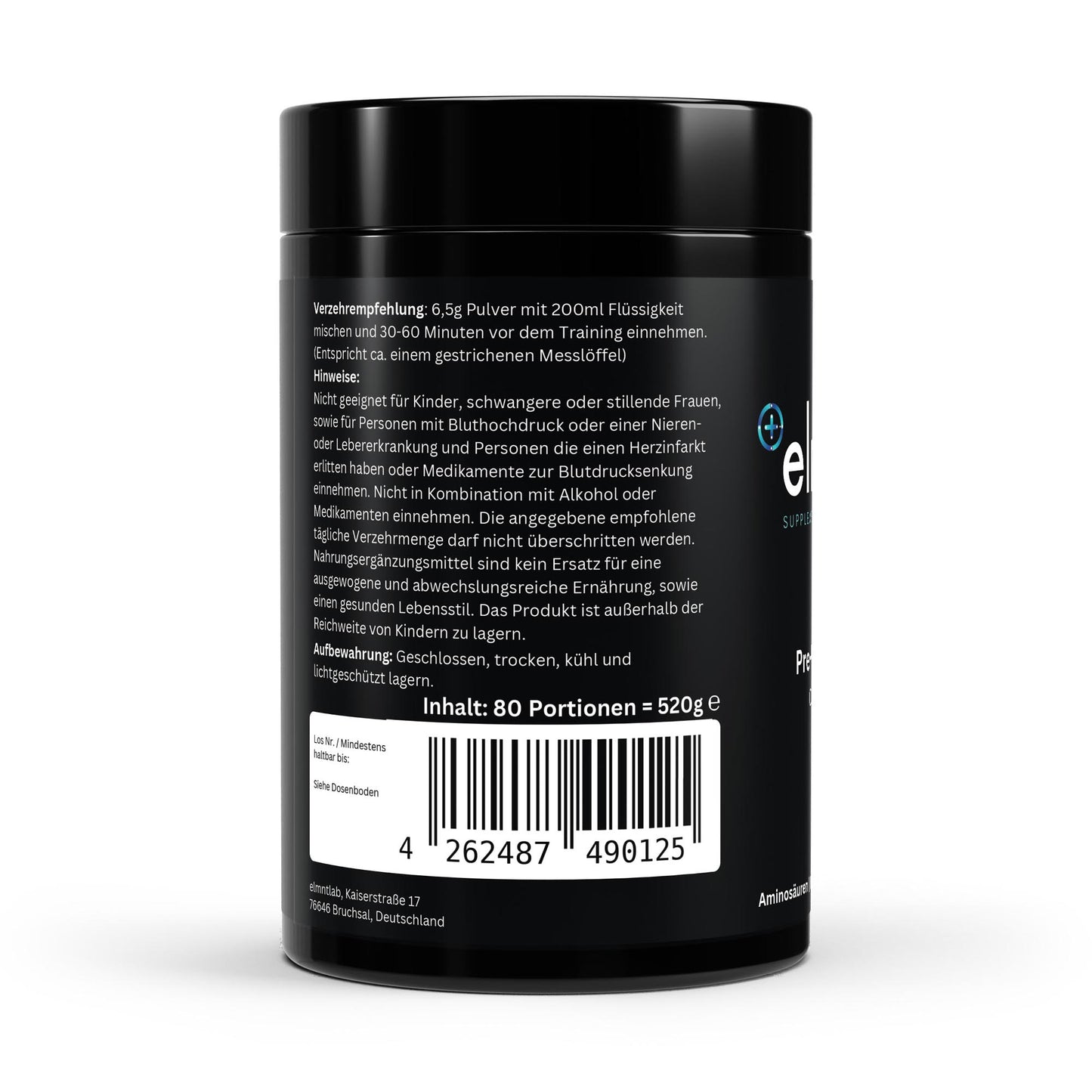 Pre-Workout Booster Orange 520g Energie Fokus Training