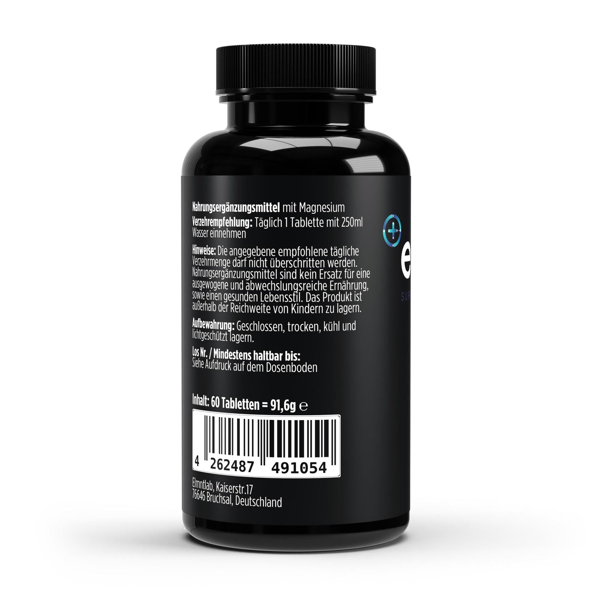 Magnesium 4fach Komplex 60 vegane Tabletten Muskeln Nerven