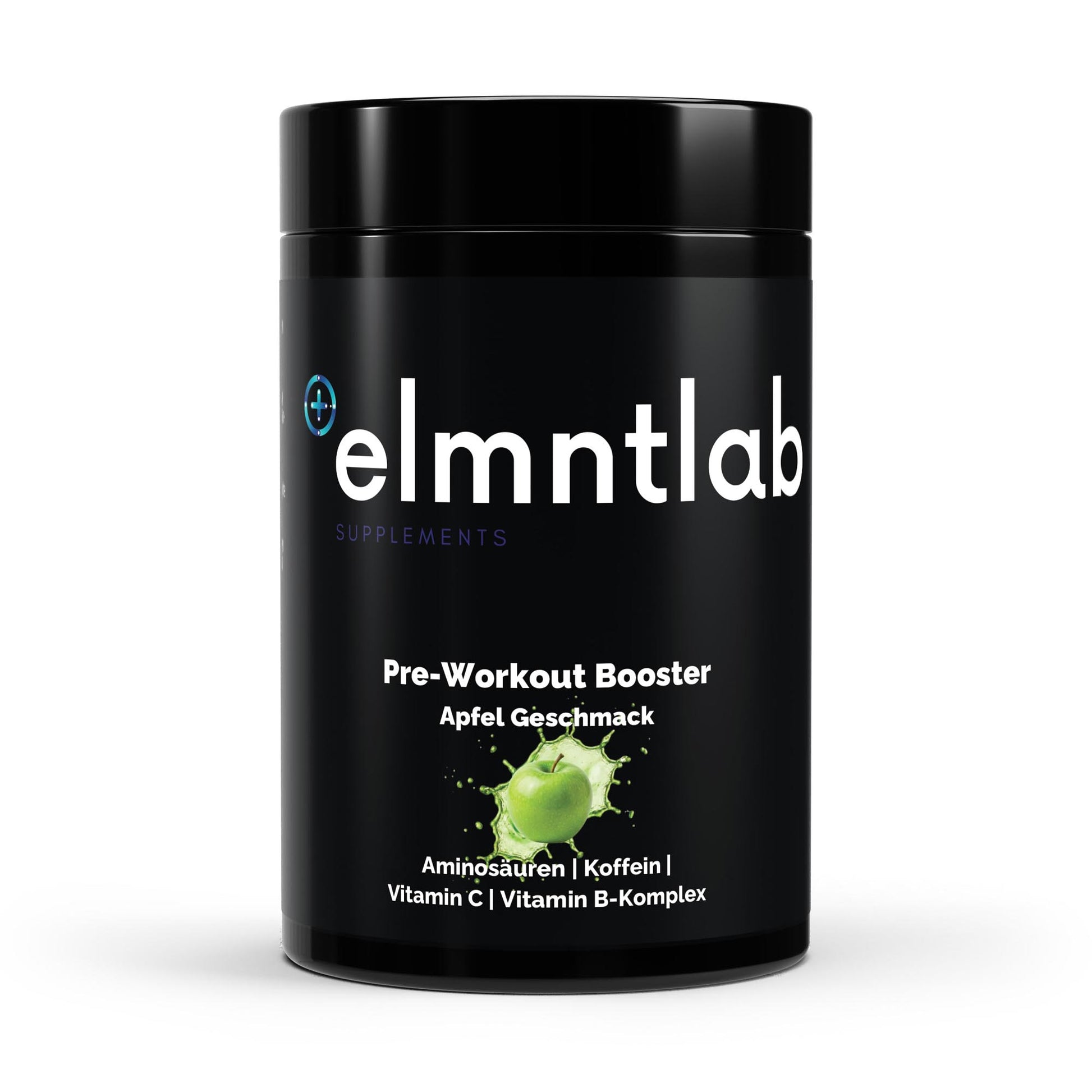 Pre-Workout Booster Apfel Pulver 520g elmntlab Trainingsbooster Produktfoto