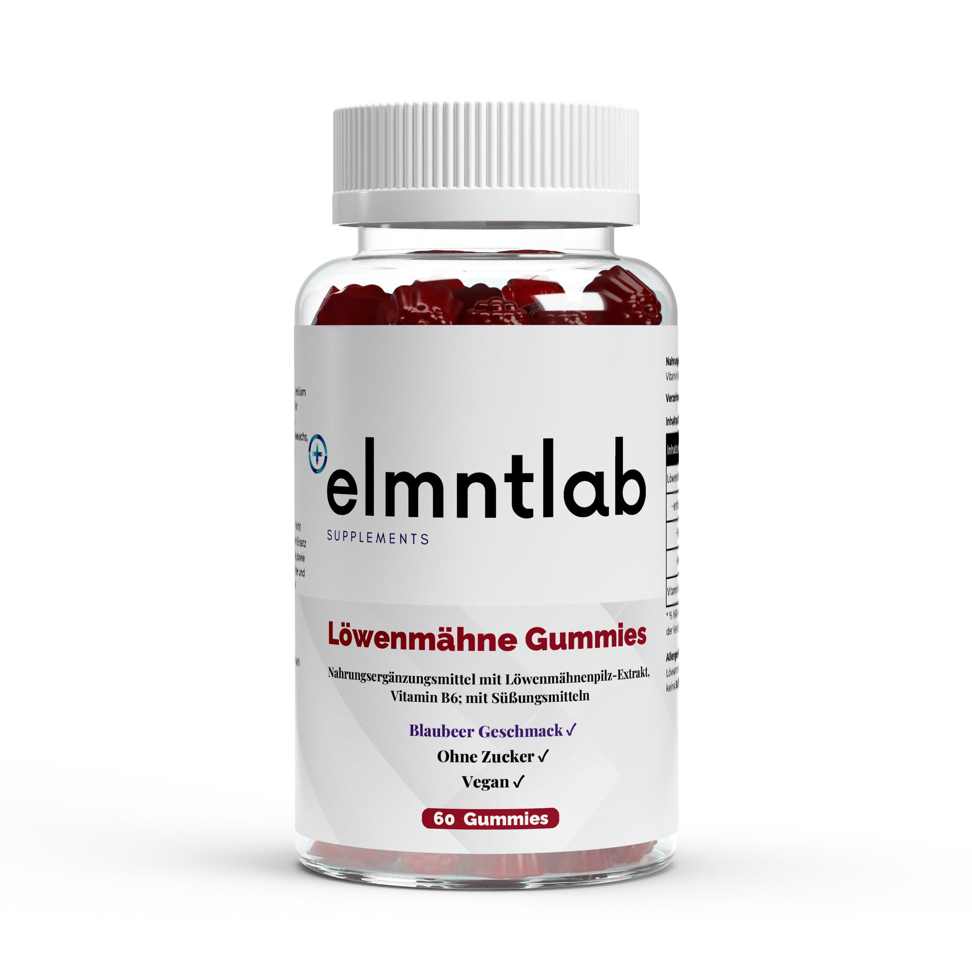 Löwenmähne Vitamin B6 Gummies 60 Stück Konzentration Fokus