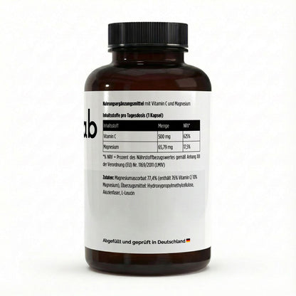 Gepuffertes Vitamin C 500mg Magnesium 240 Kapseln magenschonend