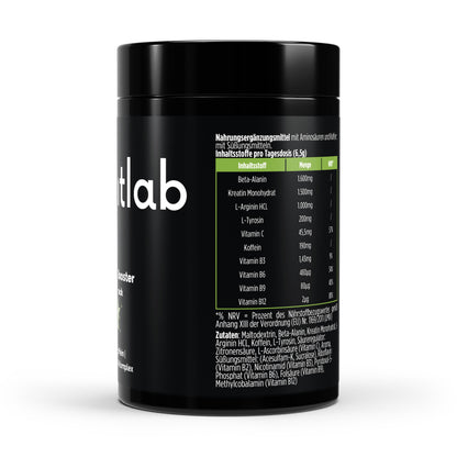 Pre-Workout Booster Apfel 520g Fokus Leistung