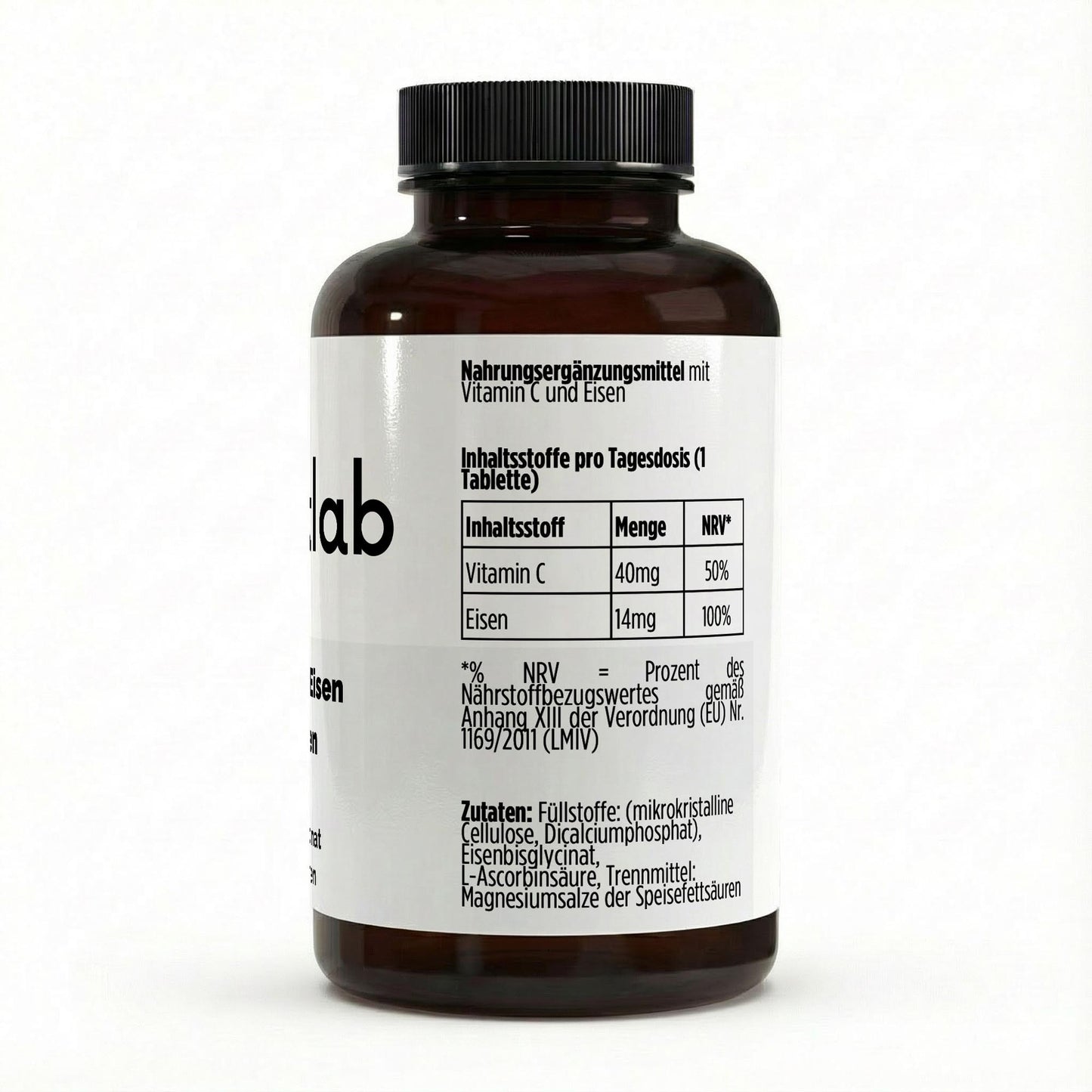 Eisen Nahrungsergänzung, Vitamin C Tabletten, Eisen + Vitamin C Supplement, vegane Eisen Tabletten, Eisenmangel Unterstützung, Immunsystem Vitamin C, veganes Nahrungsergänzungsmittel, Eisen Tabletten 120 Stück, Energie und Blutbildung, Eisen Vitamin Kombination,
