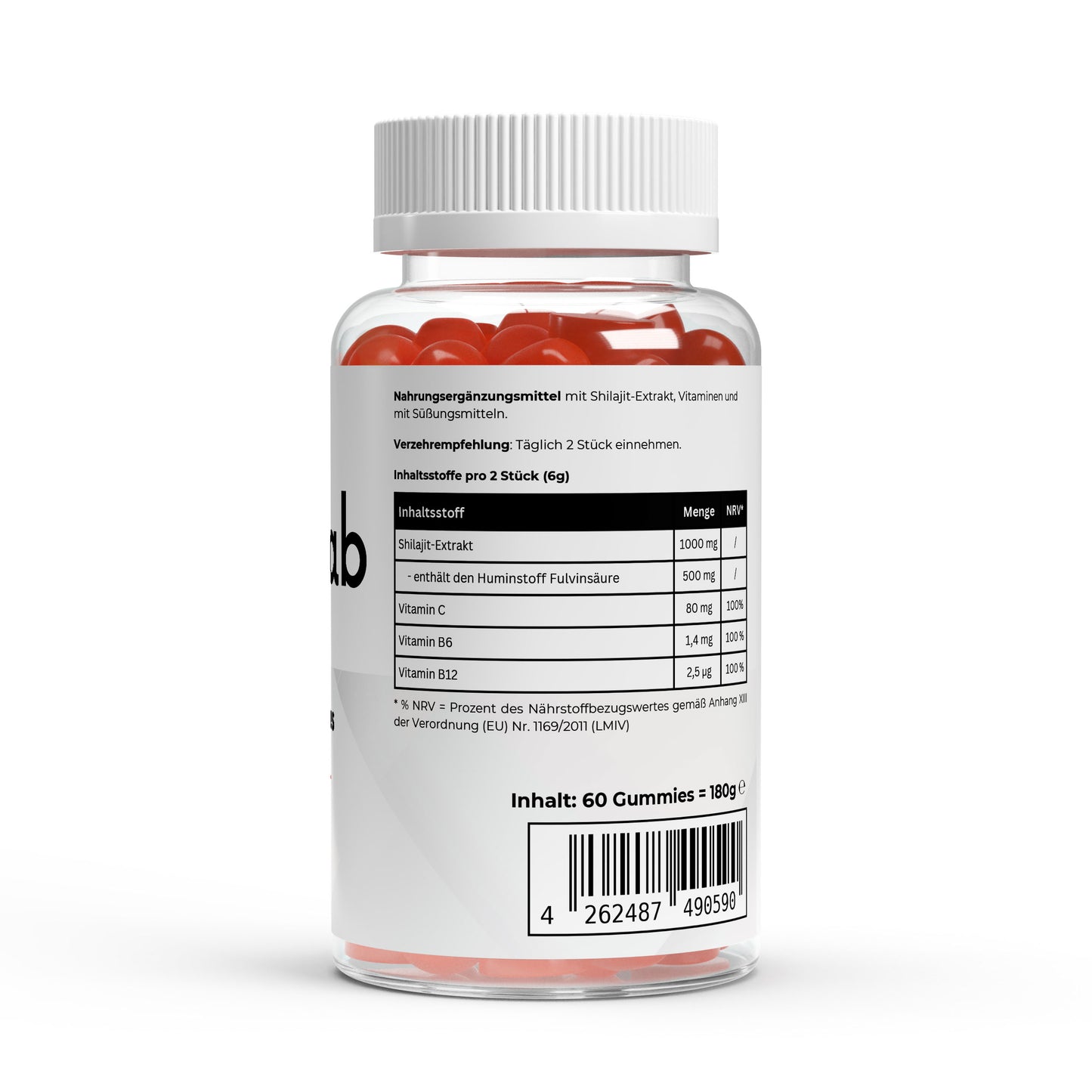 Premium Shilajit Gummies 1000mg Vitamine 60 Stück hochdosiert