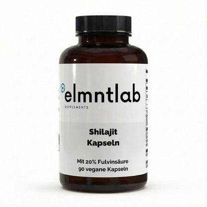 Shilajit 20 Prozent Fulvinsäure 90 vegane Kapseln Energie Vitalität