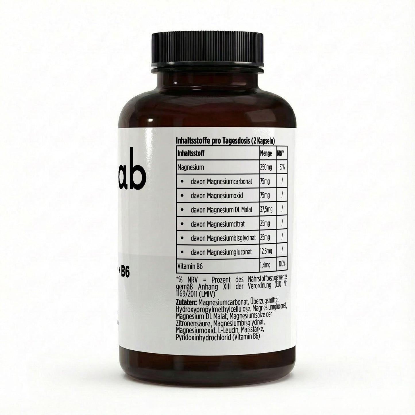  Magnesium 6x Komplex B6 120 vegane Kapseln Premium