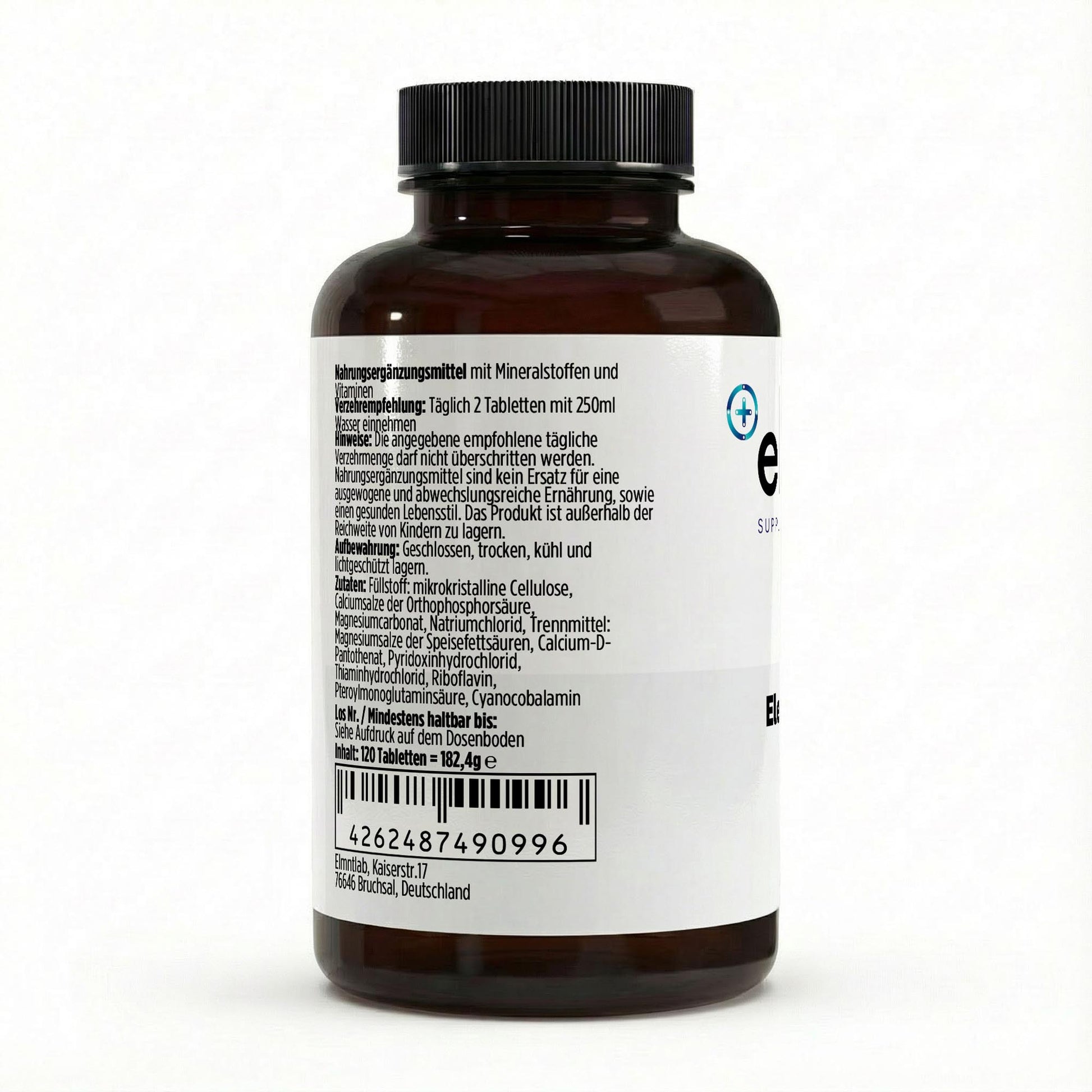 Elektrolyt Komplex 120 vegane Tabletten Mineralstoffversorgung