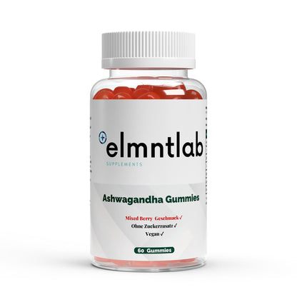 Premium Ashwagandha Gummies 300mg Vitamin B6 60 Stück Stressabbau
