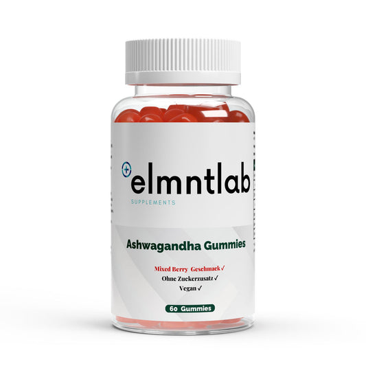 Premium Ashwagandha Gummies 300mg Vitamin B6 60 Stück Stressabbau