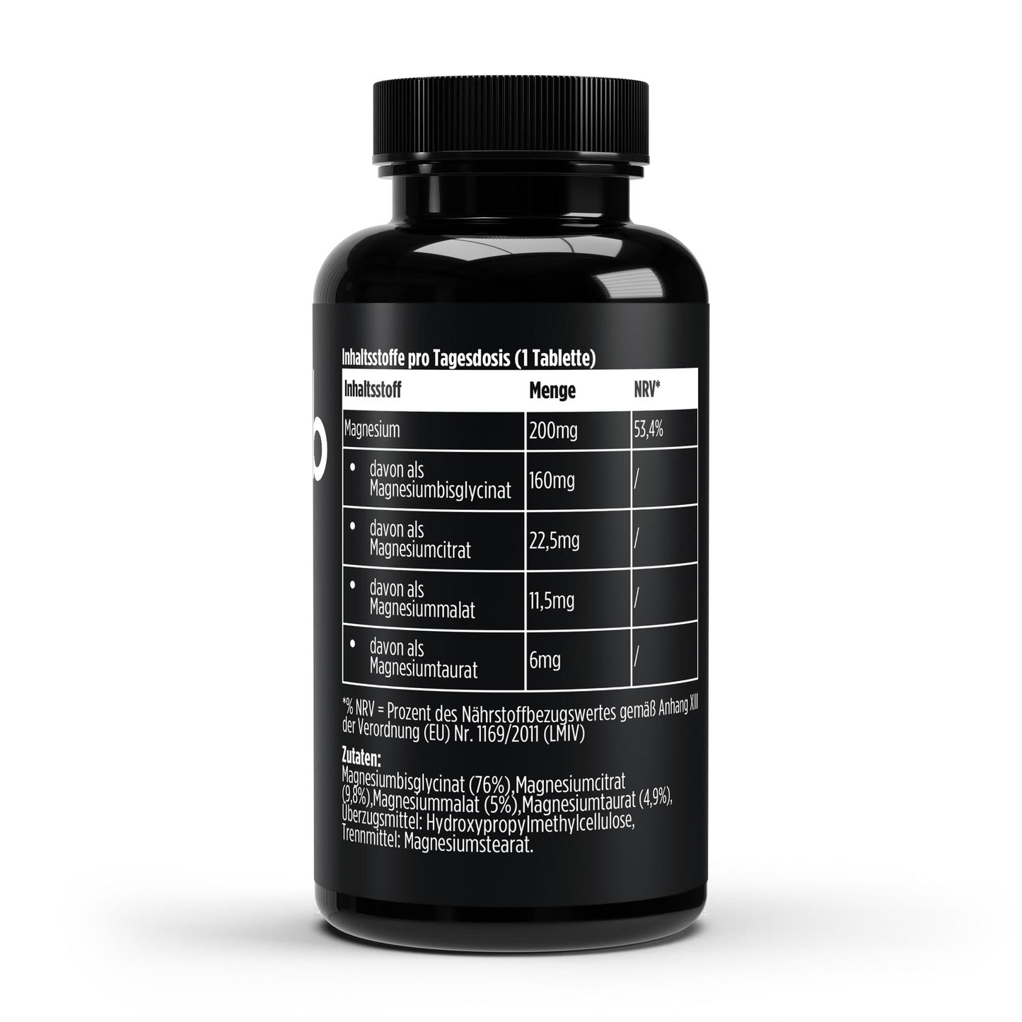 Magnesium 4fach Komplex 60 vegane Tabletten Muskeln Nerven