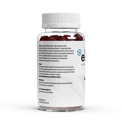 Elderberry Vitamin C Zink Gummies 60 Stück Immunsystem Holunderbeere