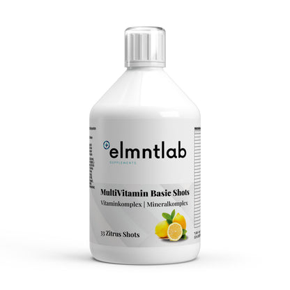 Multivitamin Basic Shots Plus 500ml 50 Trinkshots Vitamine