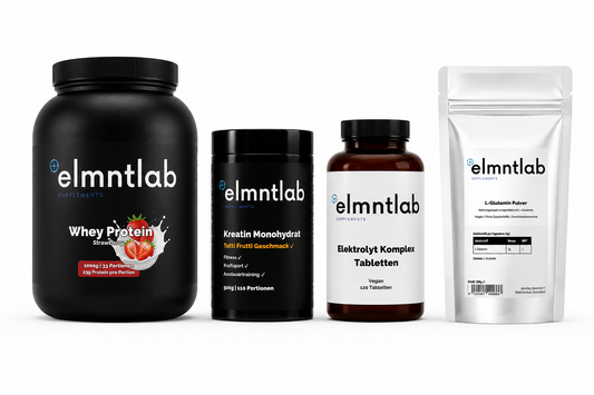 Performance-Pro Bundle: Kreatin Tutti Frutti, Pre-Workout Booster Apfel, L-Glutamin, Elektrolyt Komplex