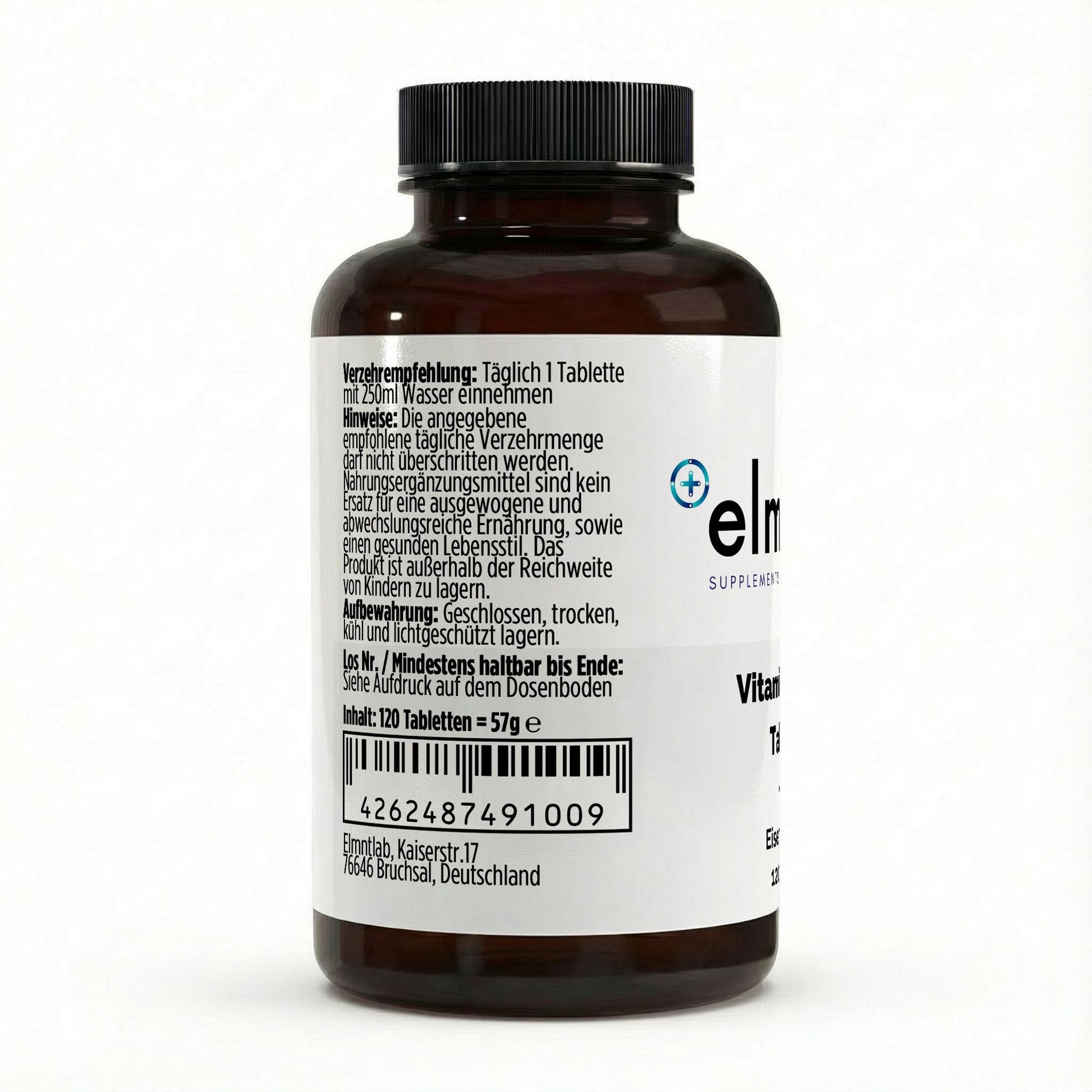 Eisen Vitamin C 120 vegane Tabletten Blutbildung Energie