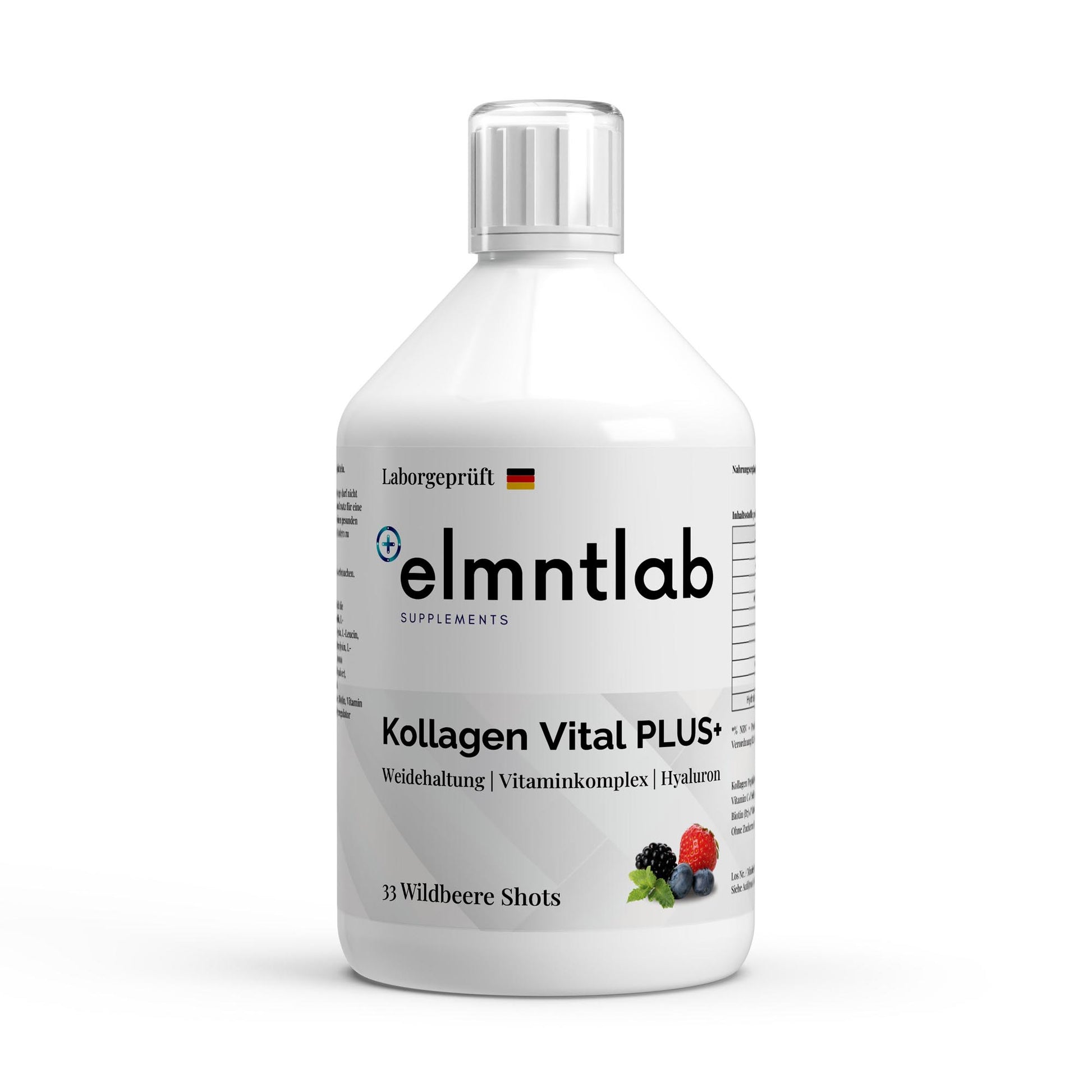Kollagen Vital Shots 1500 DA Wild Berry 500ml Haut Nägel