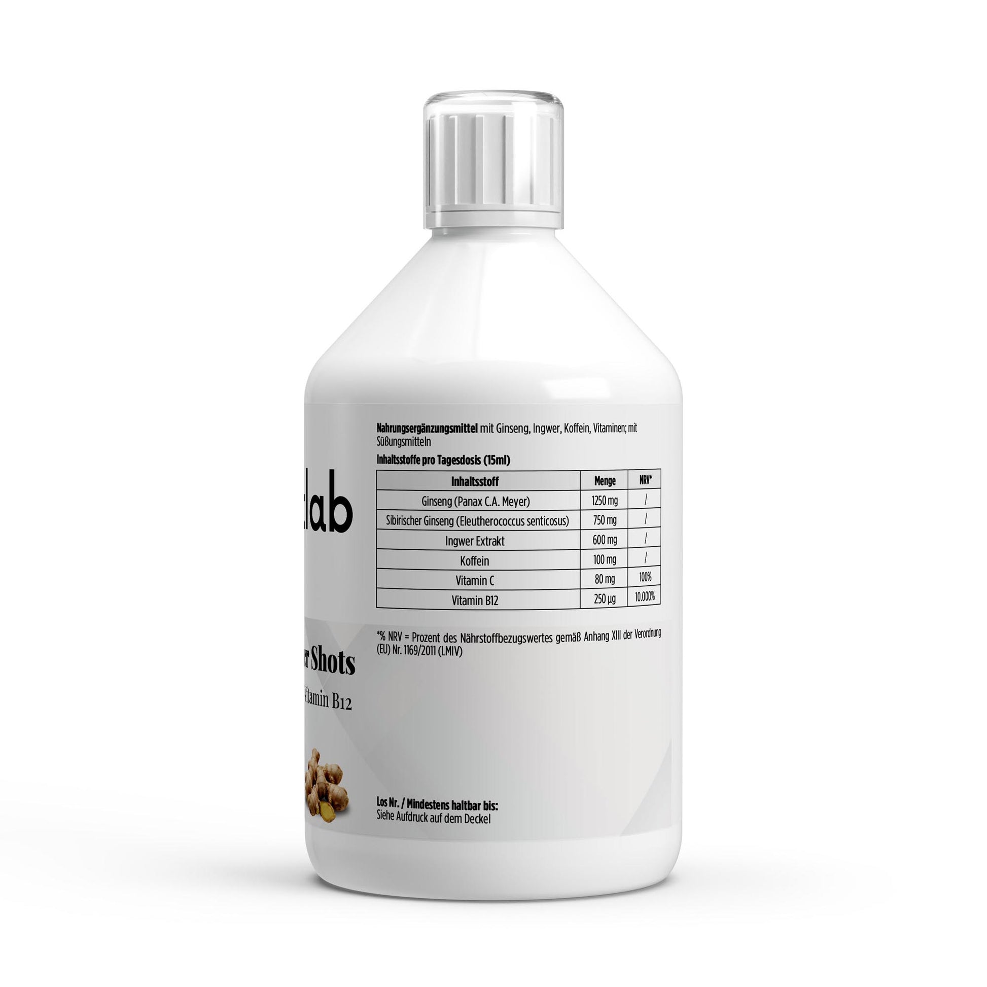 Ginseng Power Shots 500ml Energie Vitalität Konzentration