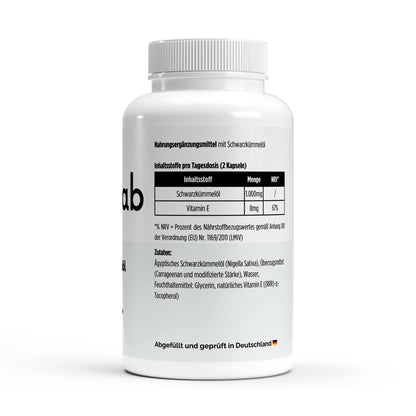 Ägyptisches Schwarzkümmelöl 240 vegane Softgels von elmntlab
