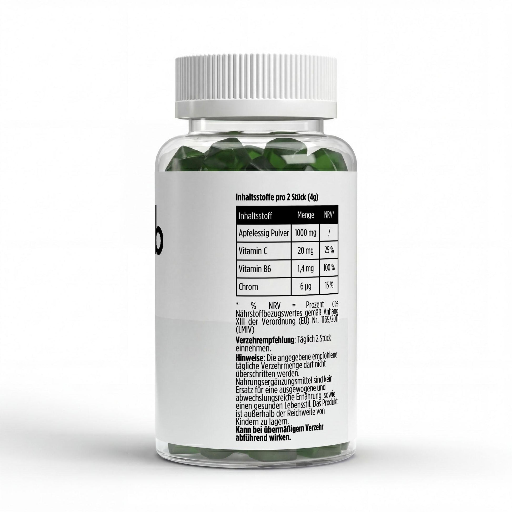 Apfelessig Vitamin C B6 Chrom Gummies 60 Stück Stoffwechsel