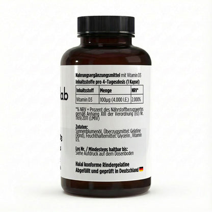 Vitamin D3 4000 IE 180 Softgels hochdosiert vegan