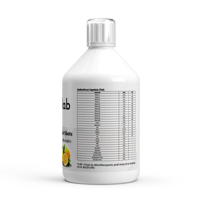 Multivitamin Basic Shots Plus 500ml 50 Trinkshots Vitamine