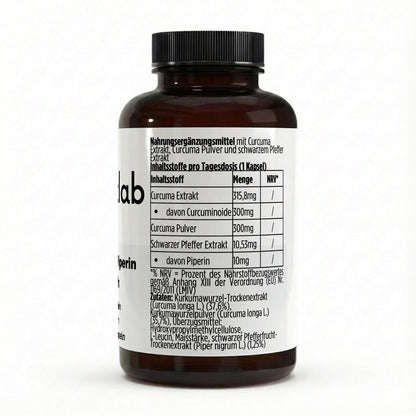 Curcuma 95 Prozent Curcumin Piperin 60 vegane Kapseln hochdosiert