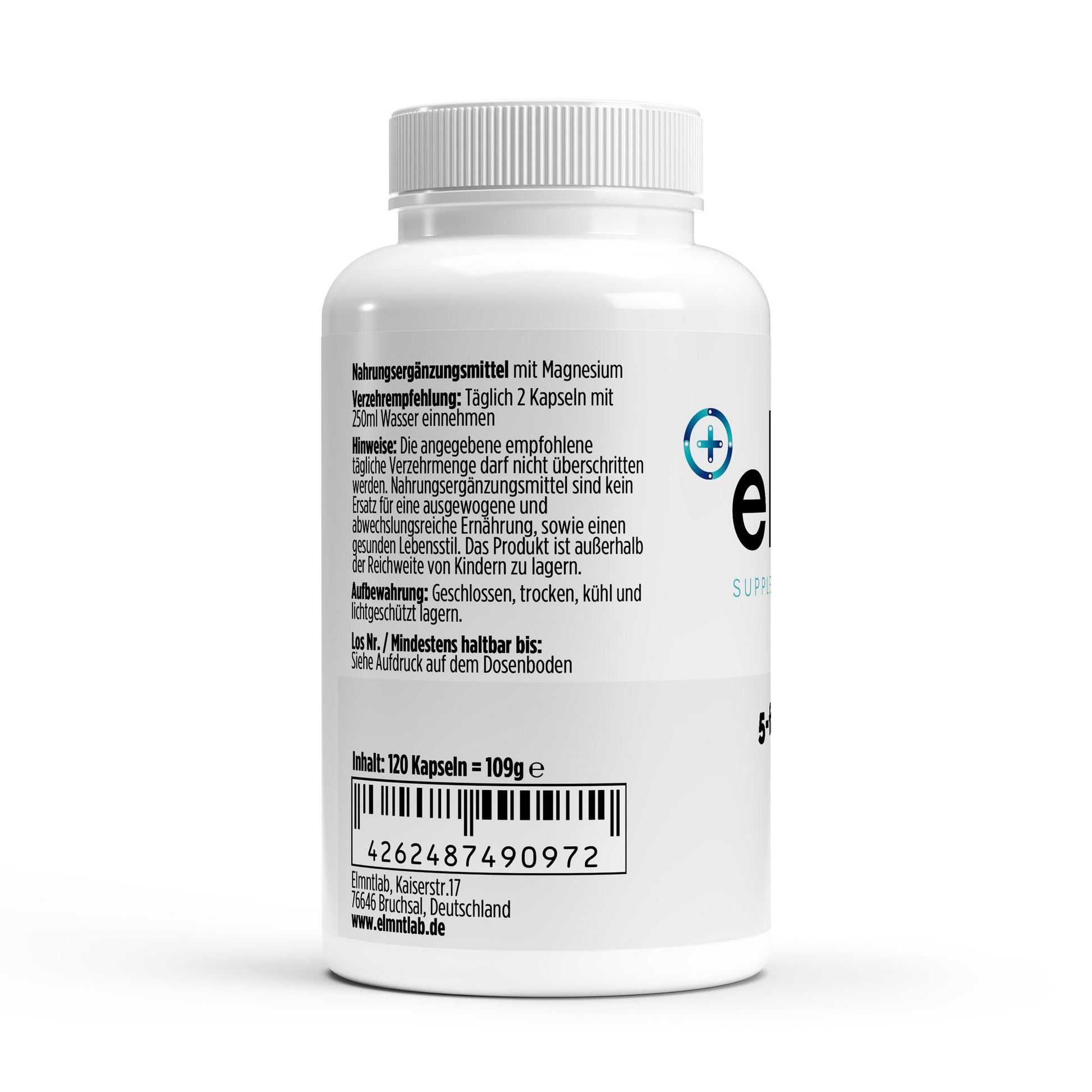 Magnesium 6x Komplex + B6 vegan 120 Kapseln – Produktdetail