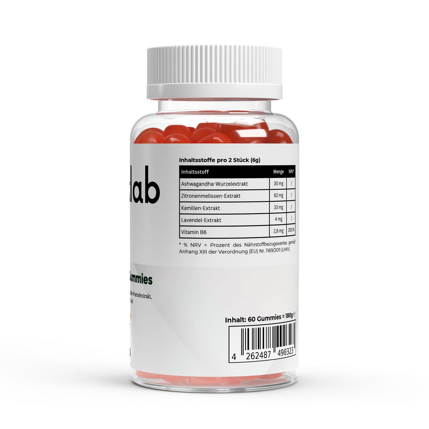 Ashwagandha Vitamin B6 Gummies 60 Stück Stress Entspannung