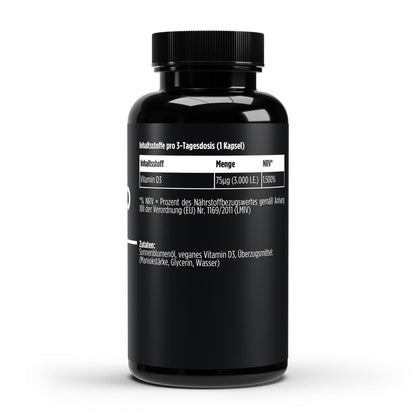 Vitamin D3 3000 IE 60 vegane Softgels Knochengesundheit