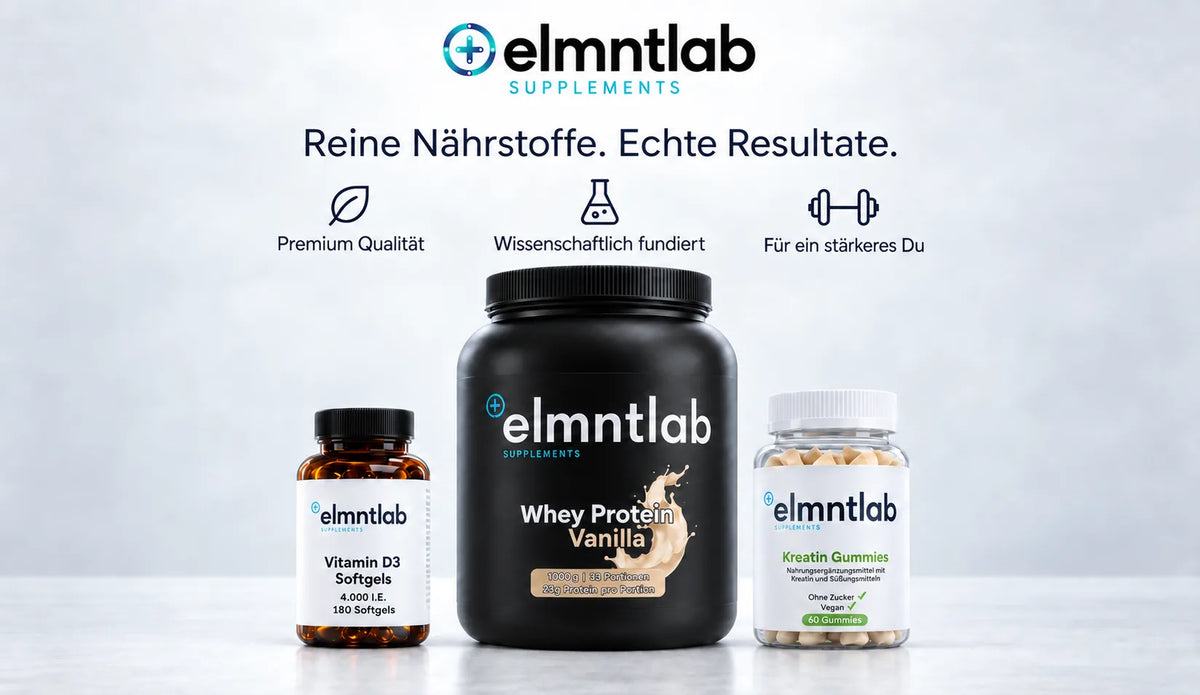 elmntlab – Vegane Sportnahrung & Nahrungsergänzung, Hero-Banner Desktop