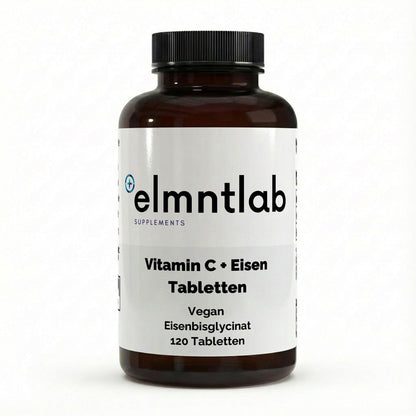 Eisen Vitamin C 120 vegane Tabletten Blutbildung Energie