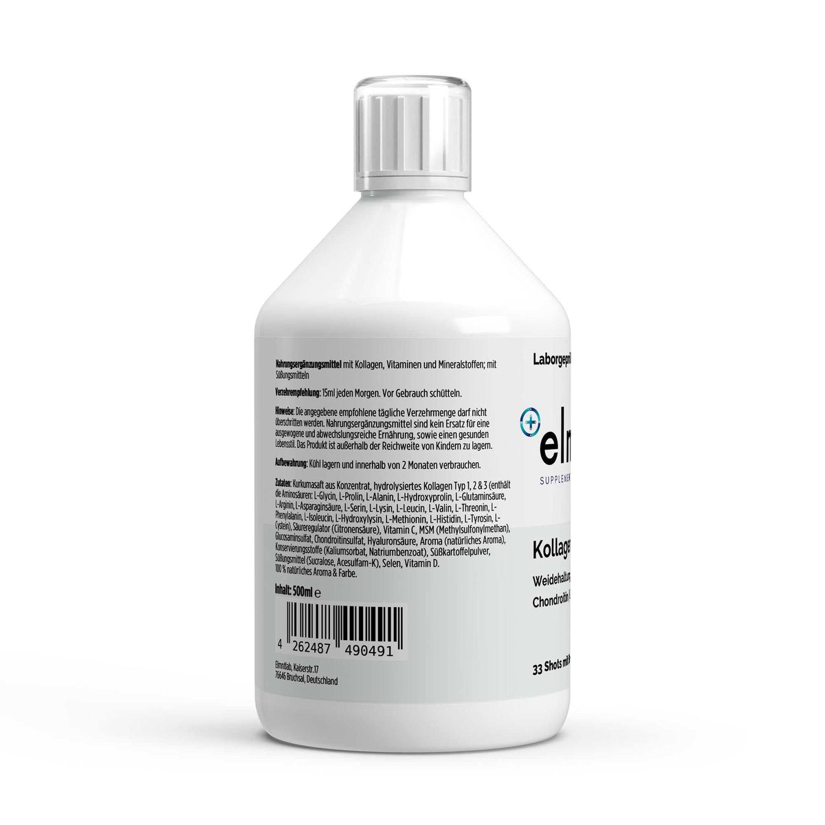 Kollagen Support PLUS+ 1500 DA Wild Berry Flasche von elmntlab