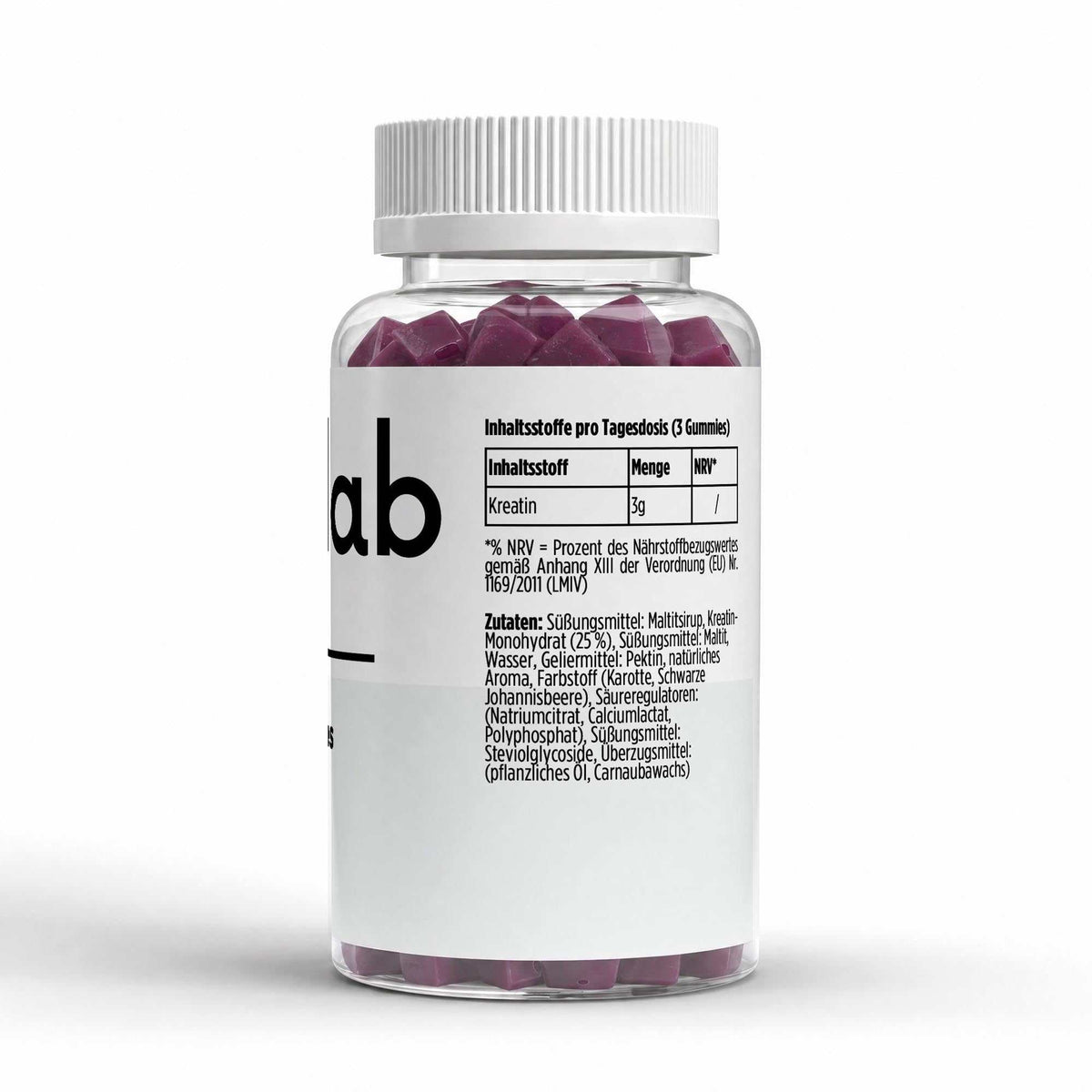 Kreatin Gummies Kirsche, Dose mit 90 Stück von elmntlab