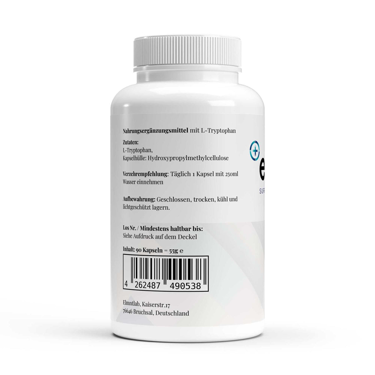 L-Tryptophan 90 vegane Kapseln von elmntlab als Nahrungsergänzung